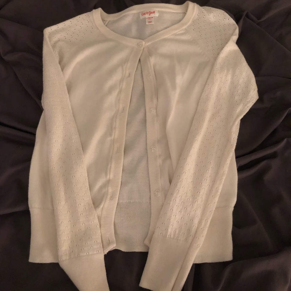 Girls white cardigan